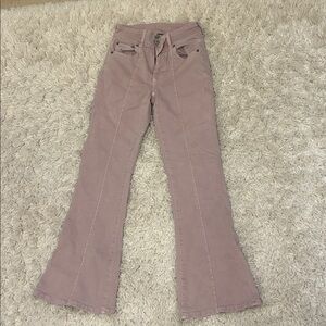Pink/purple Flared pants american eagle